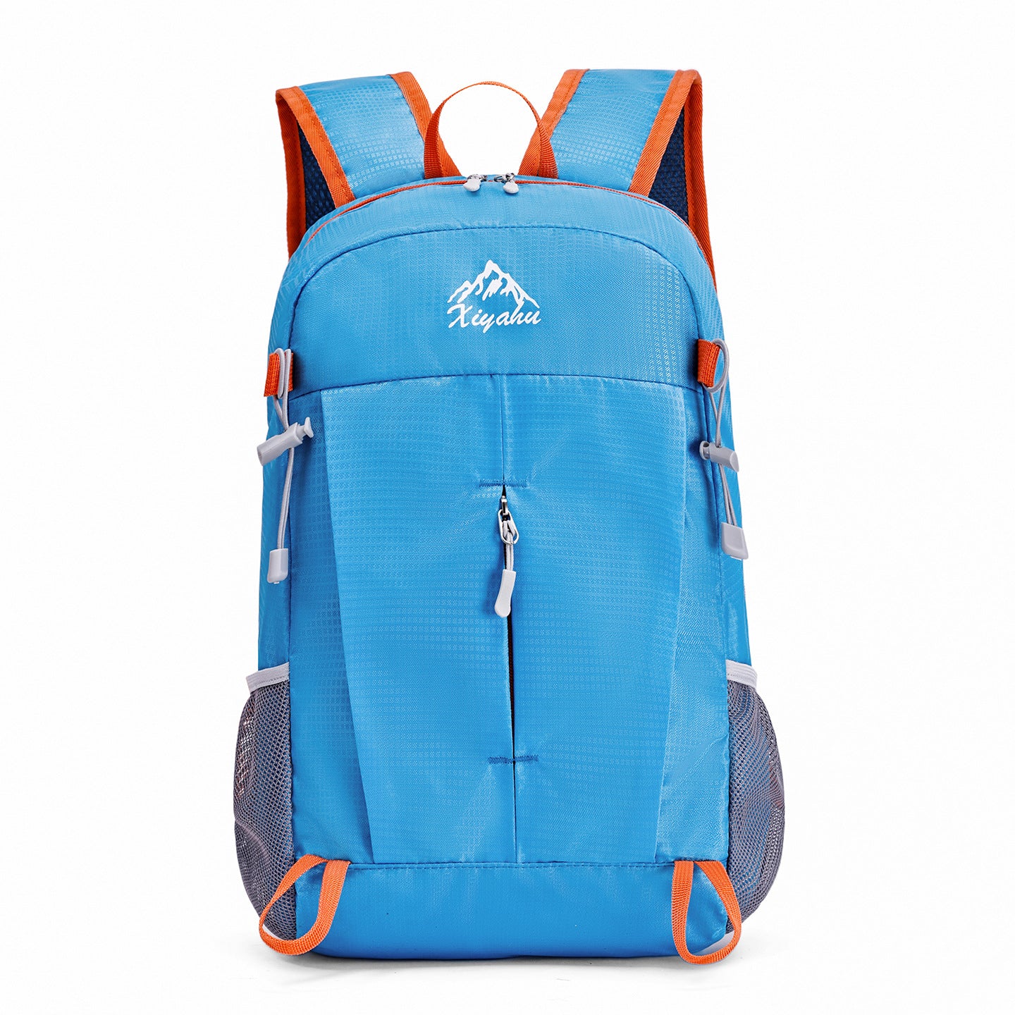 Solid Color Hiking Backpack In Water Repellent Nylon, Unisex Design For Spring Outdoor Activities