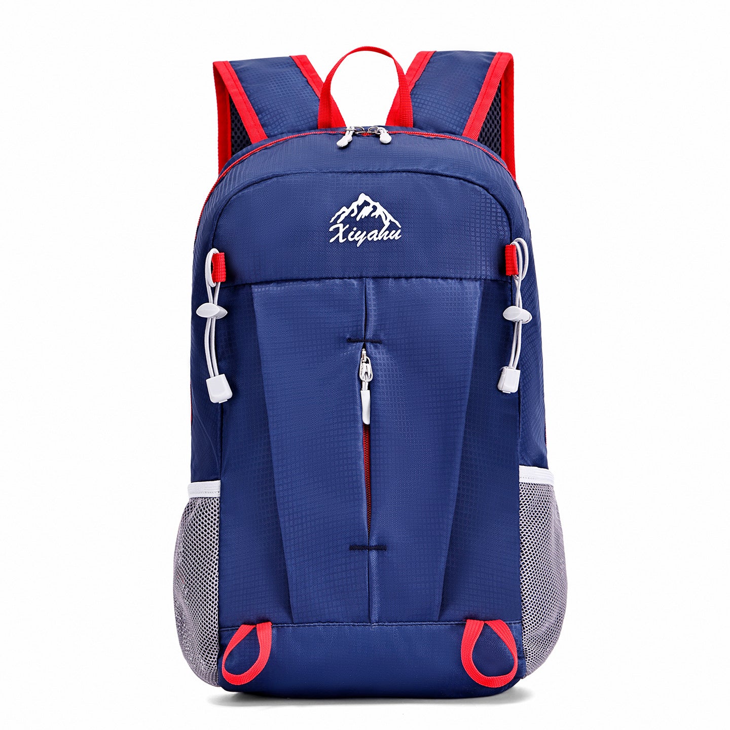 Solid Color Hiking Backpack In Water Repellent Nylon, Unisex Design For Spring Outdoor Activities