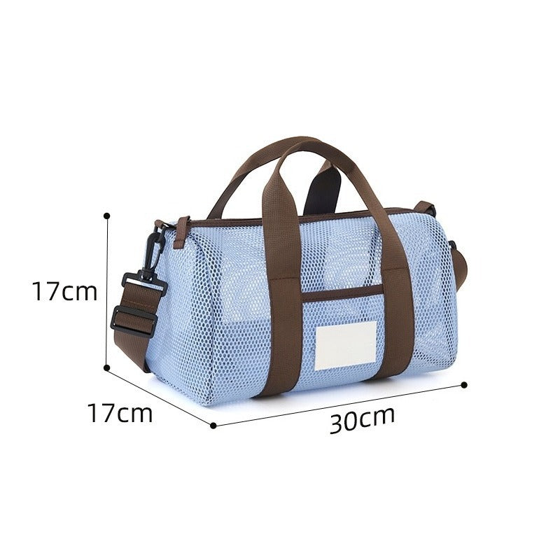 Modern Style Grid Storage Bag Made Of Soft Gauze Fabric For Convenient Organization And Easy Cleaning