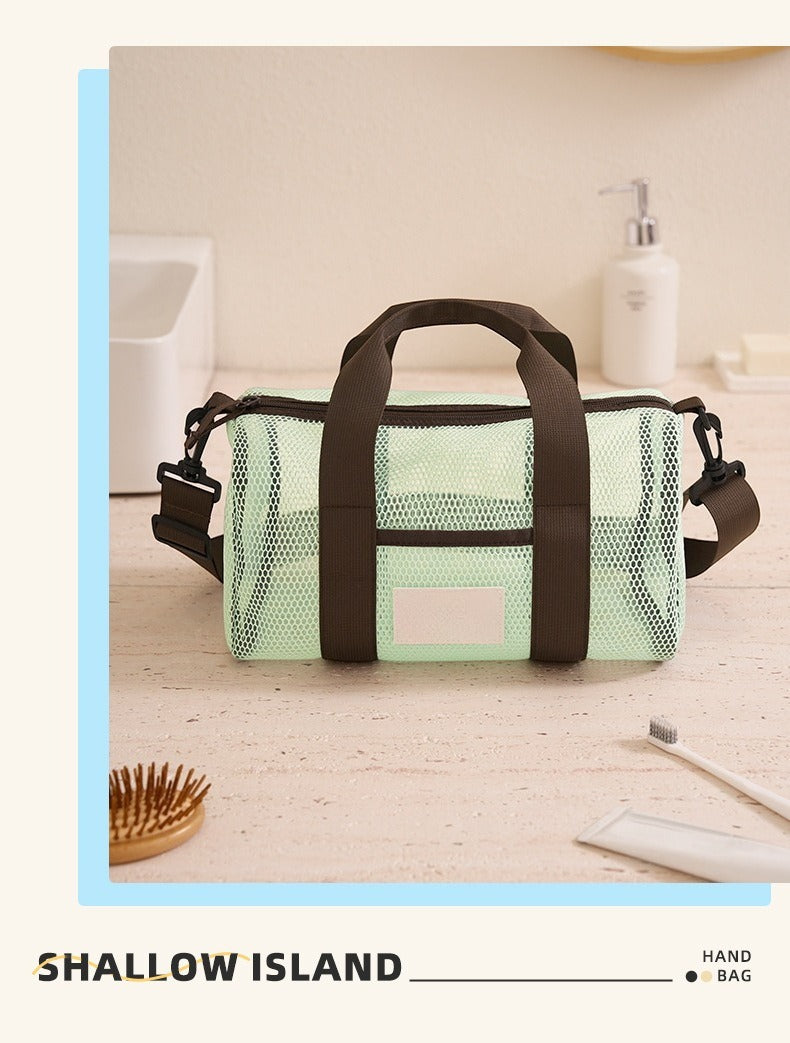 Modern Style Grid Storage Bag Made Of Soft Gauze Fabric For Convenient Organization And Easy Cleaning