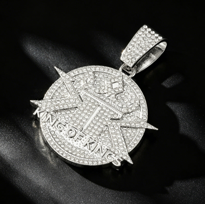 Men's Hip-Hop Gold Letter Pendant In Alloy, 1 Piece