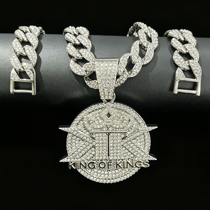 Men's Hip-Hop Gold Letter Pendant In Alloy, 1 Piece