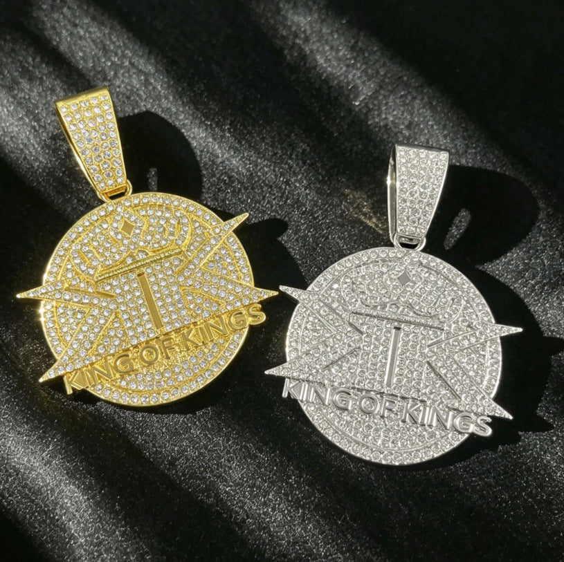 Men's Hip-Hop Gold Letter Pendant In Alloy, 1 Piece
