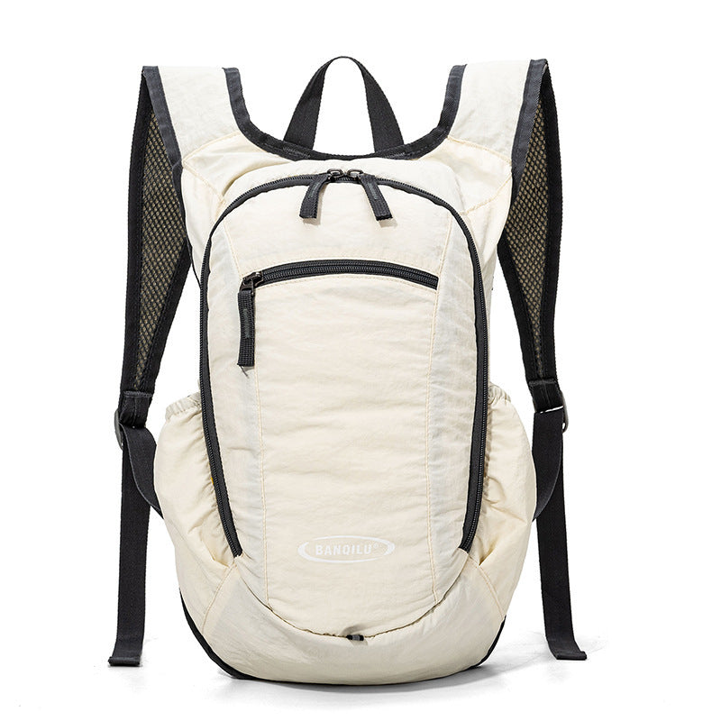 Color Block Hiking Backpack Made Of Nylon With Breathable Design, Unisex, Ideal For Summer Hiking And Trekking