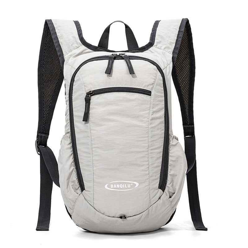 Color Block Hiking Backpack Made Of Nylon With Breathable Design, Unisex, Ideal For Summer Hiking And Trekking