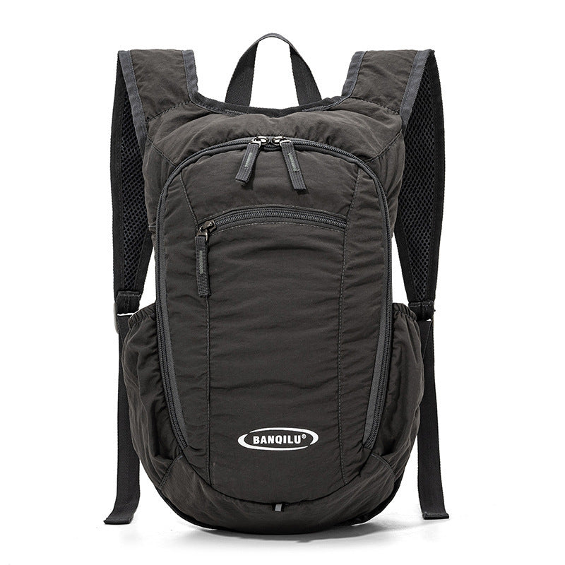 Color Block Hiking Backpack Made Of Nylon With Breathable Design, Unisex, Ideal For Summer Hiking And Trekking