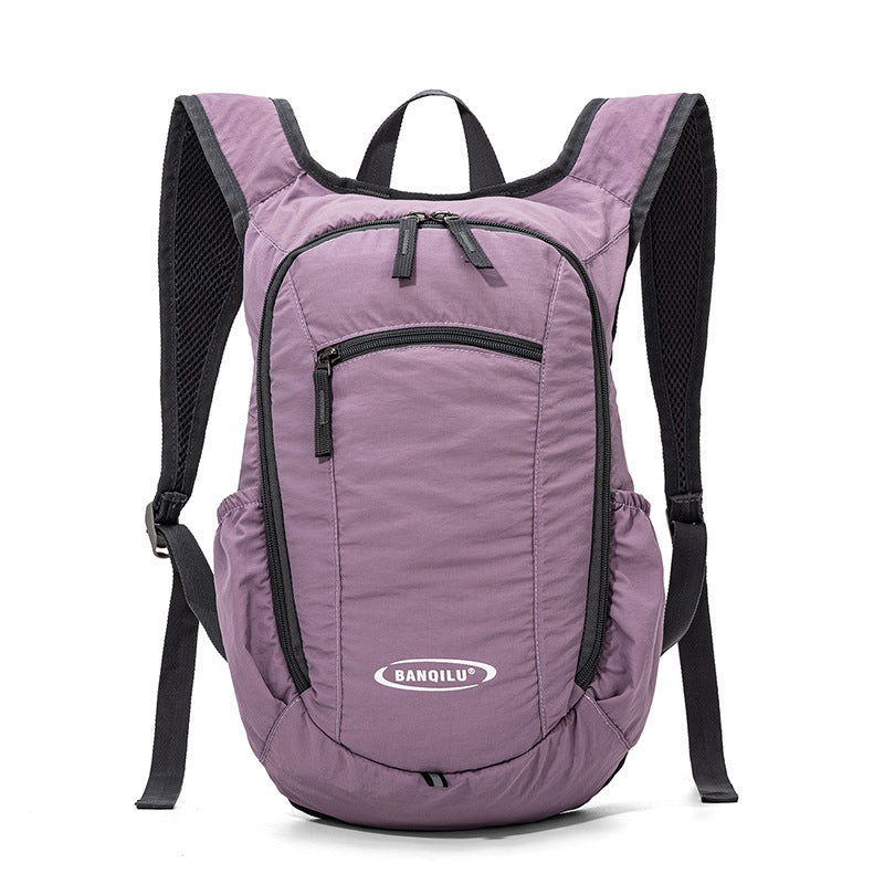 Color Block Hiking Backpack Made Of Nylon With Breathable Design, Unisex, Ideal For Summer Hiking And Trekking