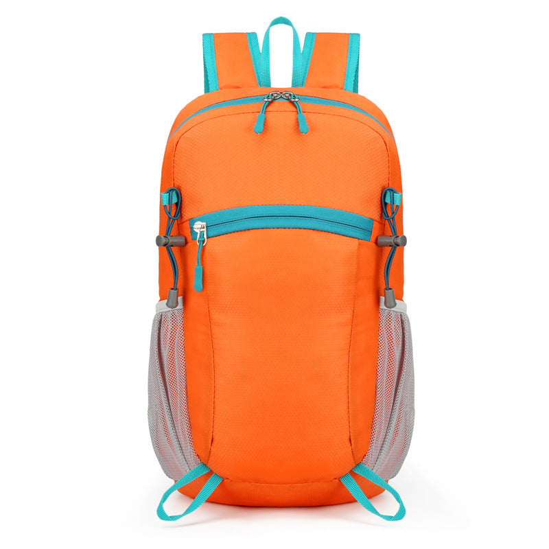Color Block Hiking Backpack Made Of Polyester, Breathable And Unisex, Perfect For Summer Hiking And Trekking