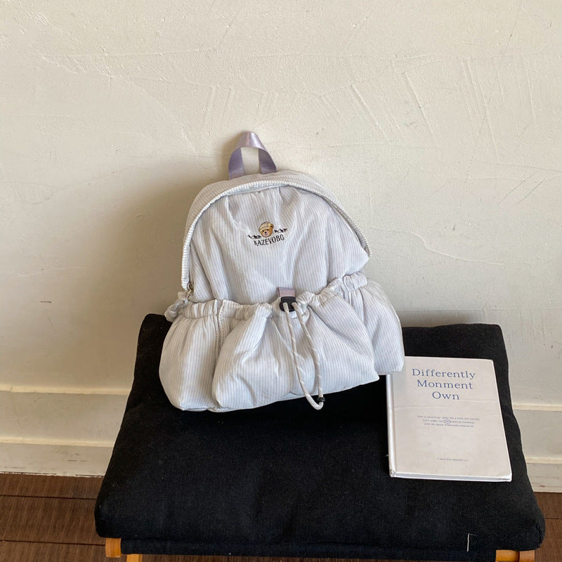 Color Block Cloth Women's Backpack With Water Repellent Feature, Perfect For  Spring And Summer Casual Use