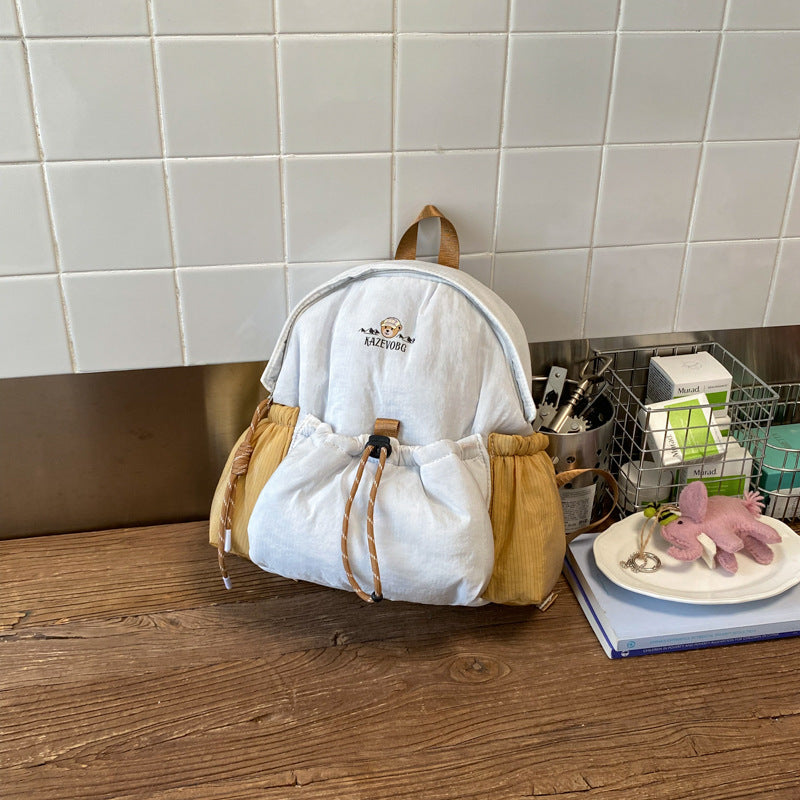 Color Block Cloth Women's Backpack With Water Repellent Feature, Perfect For  Spring And Summer Casual Use