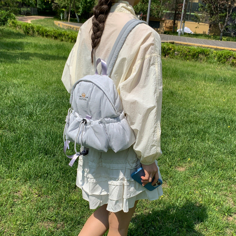 Color Block Cloth Women's Backpack With Water Repellent Feature, Perfect For  Spring And Summer Casual Use