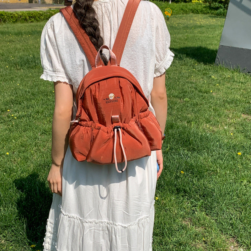 Color Block Cloth Women's Backpack With Water Repellent Feature, Perfect For  Spring And Summer Casual Use