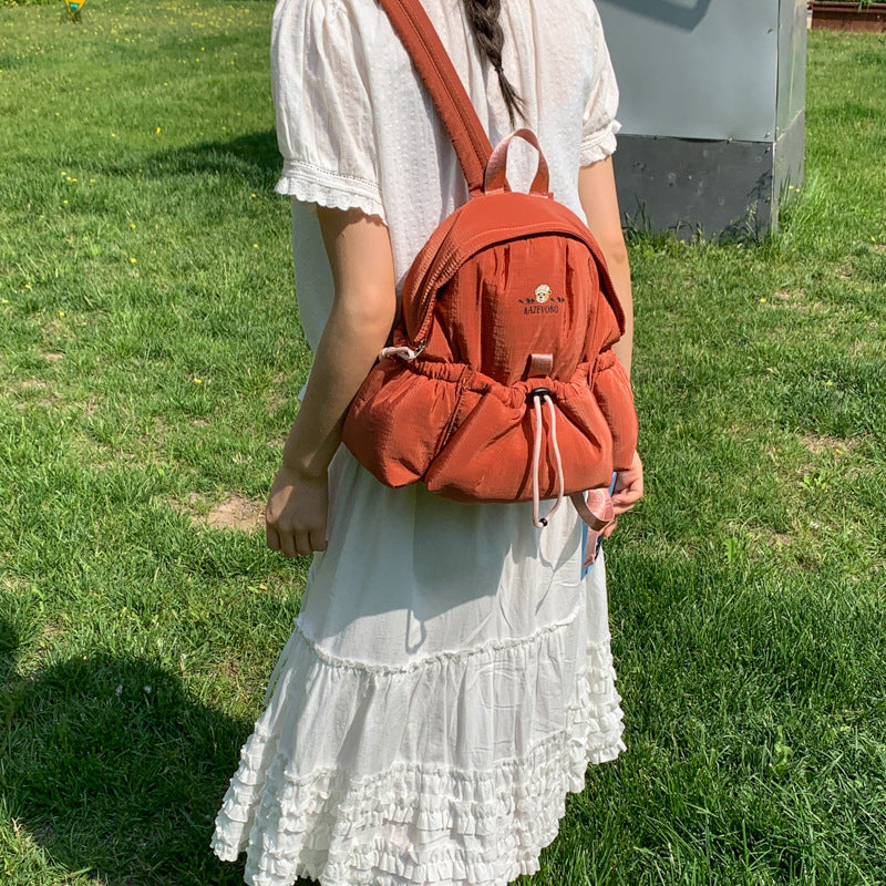 Color Block Cloth Women's Backpack With Water Repellent Feature, Perfect For  Spring And Summer Casual Use