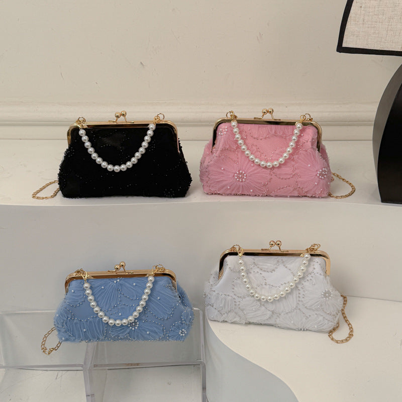 Glittery Shell Shaped Women's Handbag With Sequins And Chain Strap For  Spring And Summer