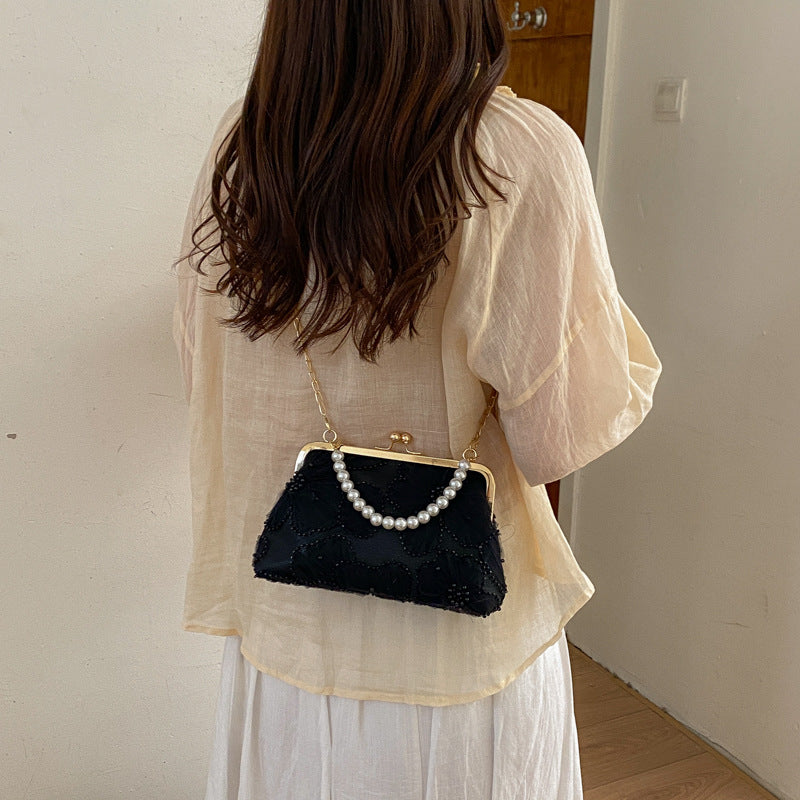 Glittery Shell Shaped Women's Handbag With Sequins And Chain Strap For  Spring And Summer