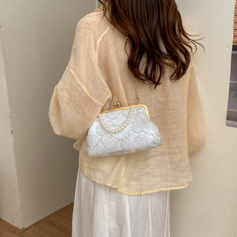 Glittery Shell Shaped Women's Handbag With Sequins And Chain Strap For  Spring And Summer