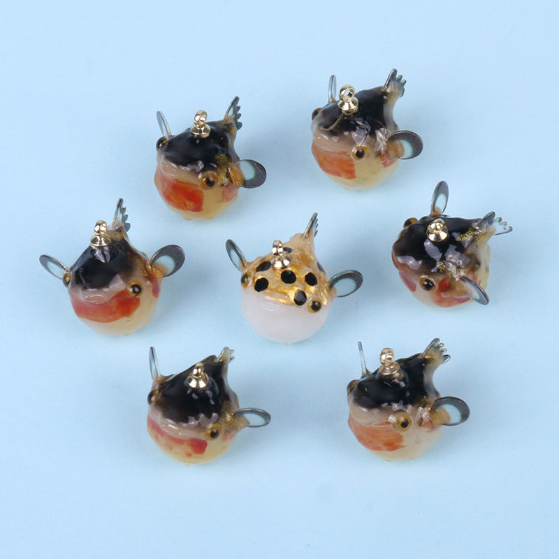 Dolphin Resin Earring Findings Featuring Epoxy Craftsmanship In Dyed Black With Cute Style Jewelry Accessories