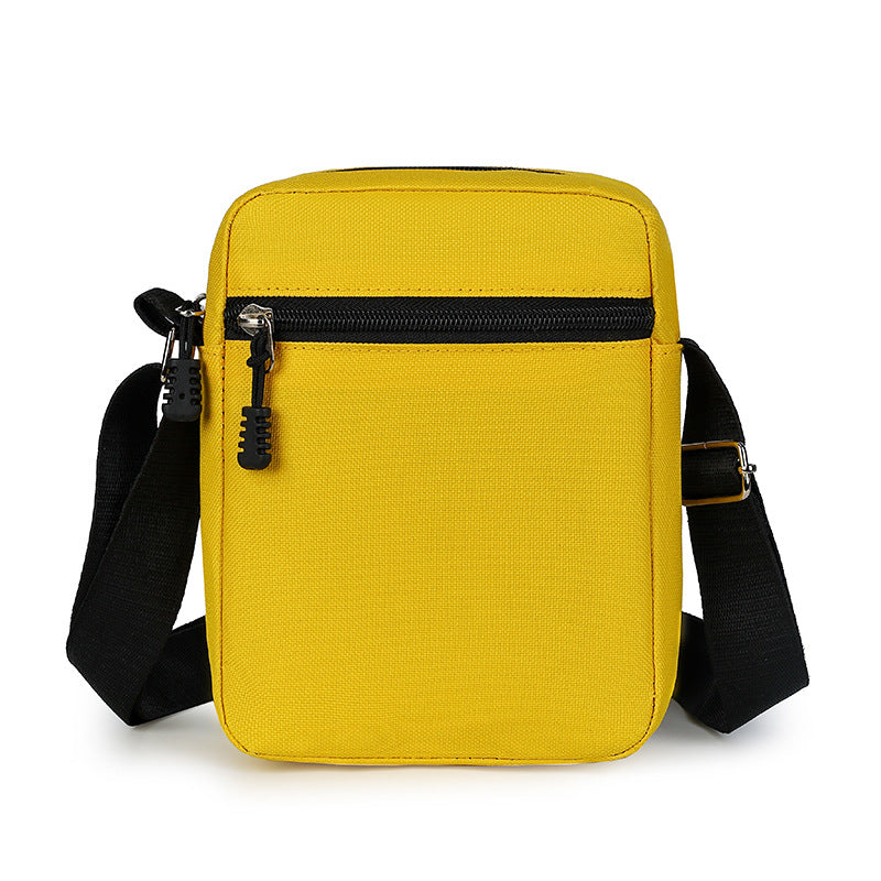 Men's Color Block Crossbody Bag In Oxford Cloth With Sewing Thread Detail, Featuring Sling Strap For Autumn