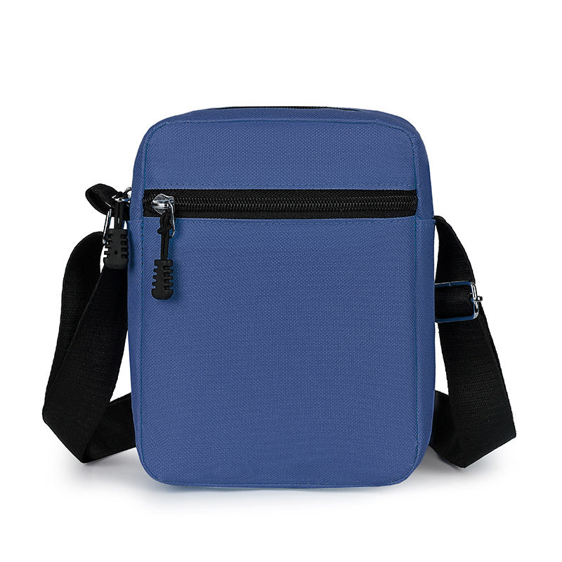 Men's Color Block Crossbody Bag In Oxford Cloth With Sewing Thread Detail, Featuring Sling Strap For Autumn