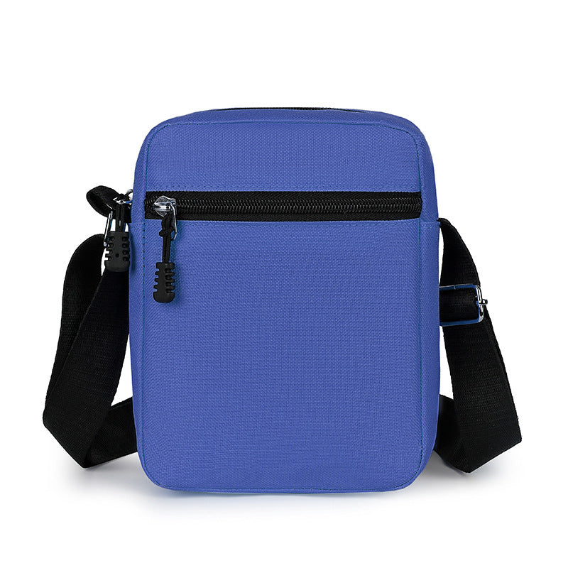 Men's Color Block Crossbody Bag In Oxford Cloth With Sewing Thread Detail, Featuring Sling Strap For Autumn