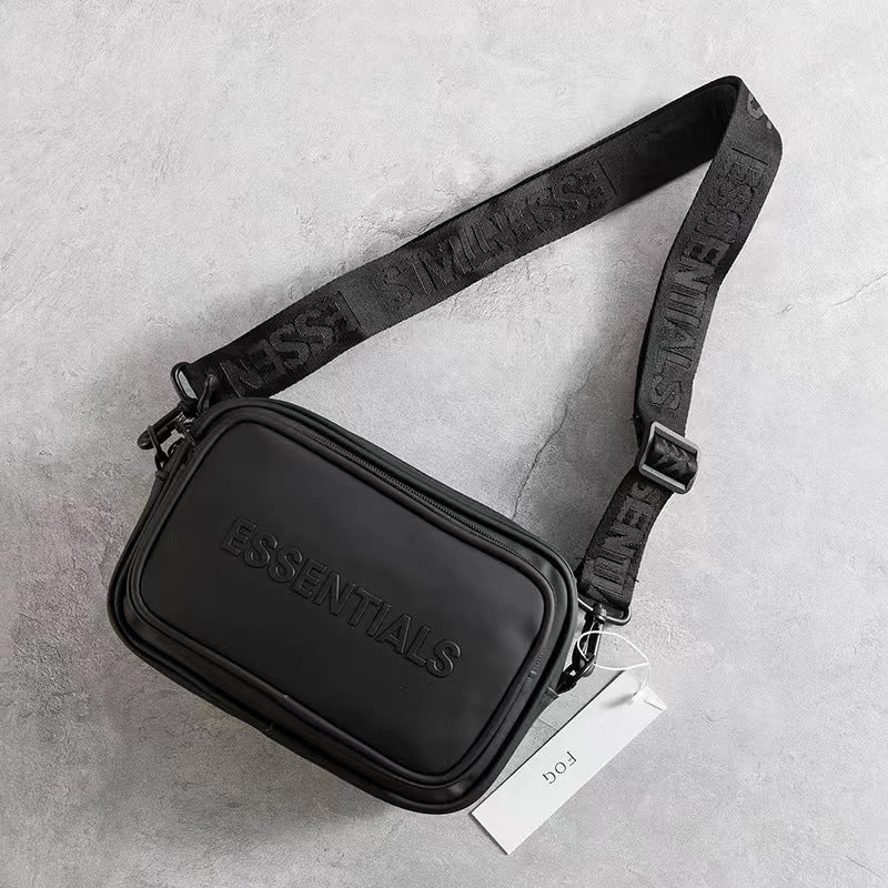 Men's PU Leather Crossbody Bag With Sling Strap, Square Shape, Water Resistant Design