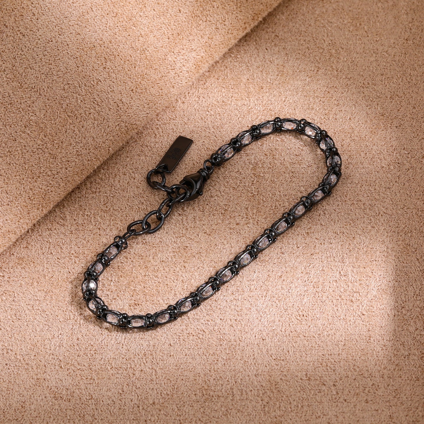Oval Bracelets For Women In 925 Sterling Silver Featuring Crystal Inlay