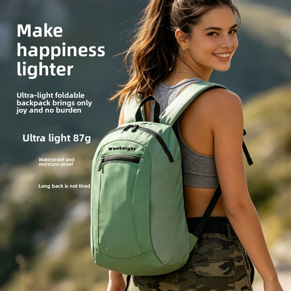 Solid Color Lightweight Hiking Backpack In Nylon For Unisex, Perfect For Summer Outdoor Activities