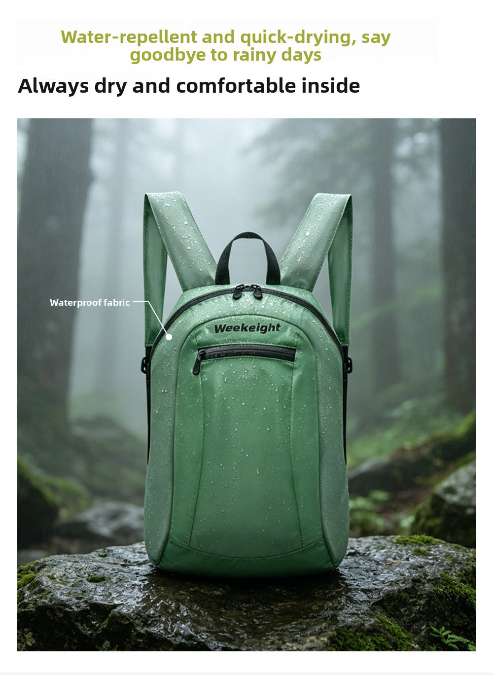 Solid Color Lightweight Hiking Backpack In Nylon For Unisex, Perfect For Summer Outdoor Activities