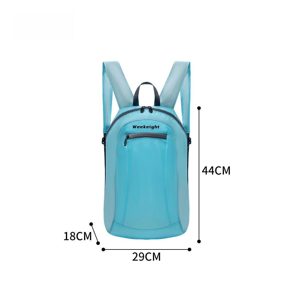Solid Color Lightweight Hiking Backpack In Nylon For Unisex, Perfect For Summer Outdoor Activities