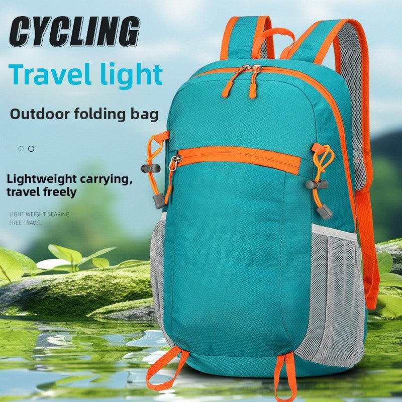Solid Color Lightweight Hiking Backpack Made Of Durable Nylon, Unisex Design For Outdoor Adventures