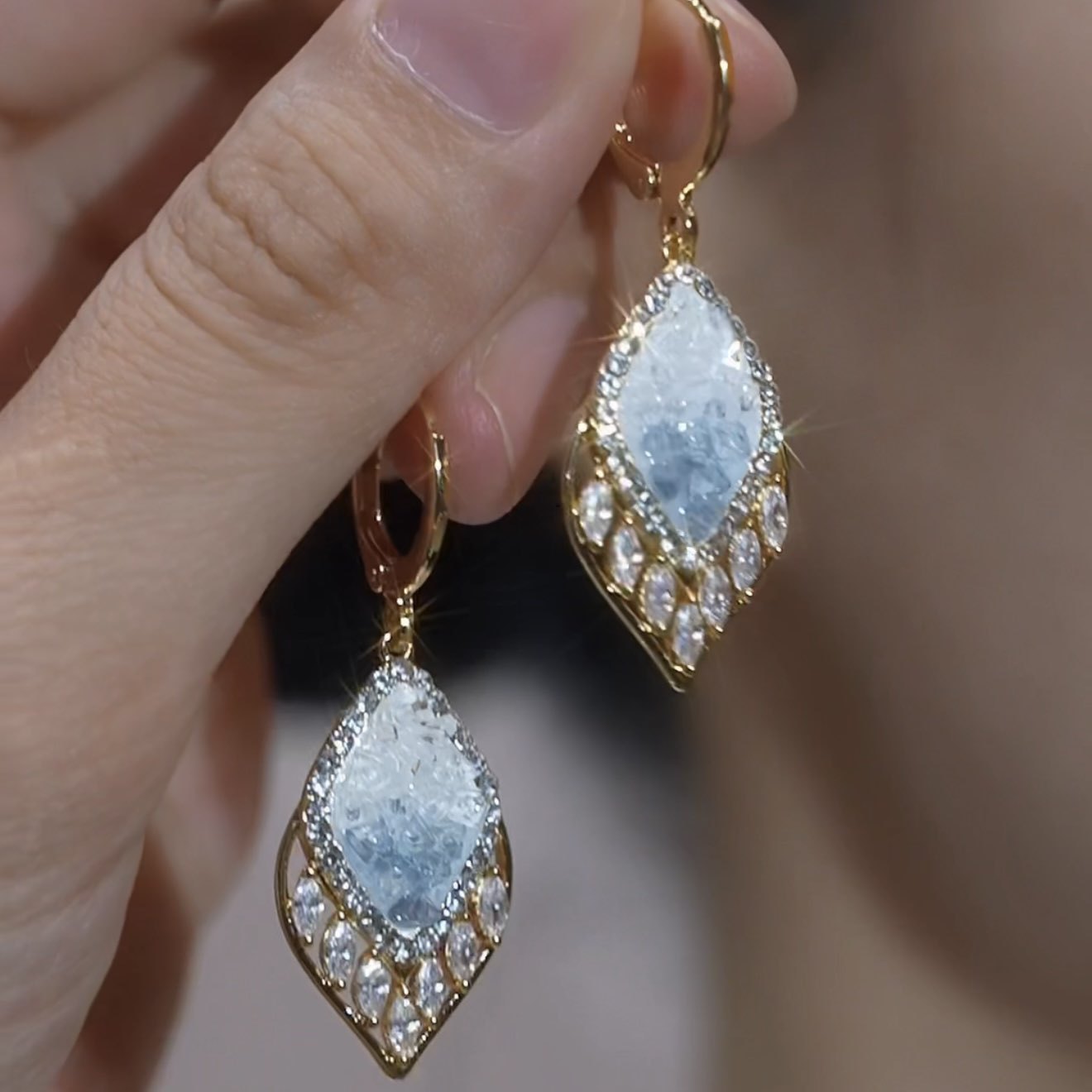Gold Leaf Earrings For Women Featuring Copper Ear Pins In A Luxurious Style Made Of Alloy