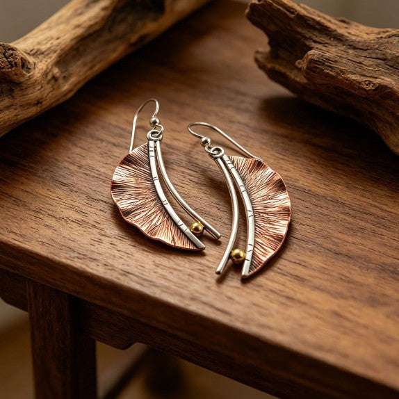 Leaves Earrings For Women Featuring Zinc Alloy Ear Pins In Retro Style
