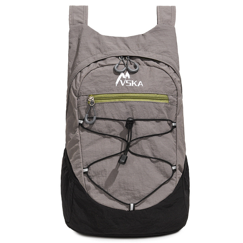 Color Block Lightweight Hiking Backpack In Nylon For Unisex Use, Ideal For Summer Outdoor Activities
