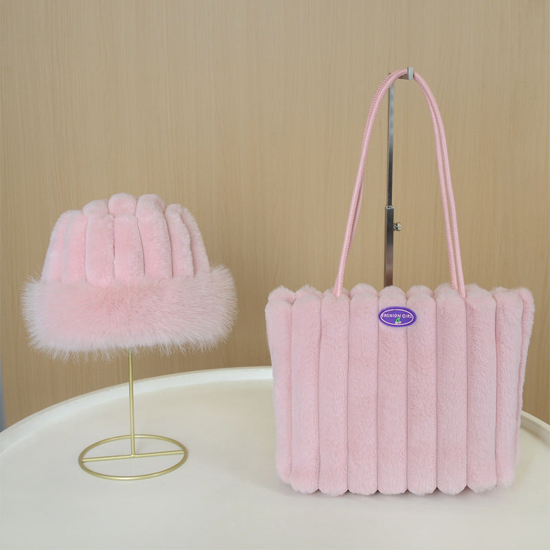 Lattice Square Polyester Underarm Bag For Women With Top Handle, Large Capacity, Ideal For Autumn And Winter