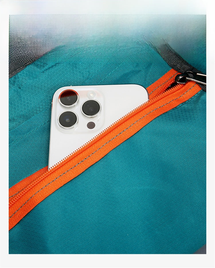 Color Block Hiking Backpack Made Of Polyester, Breathable And Unisex, Perfect For Summer Hiking And Trekking