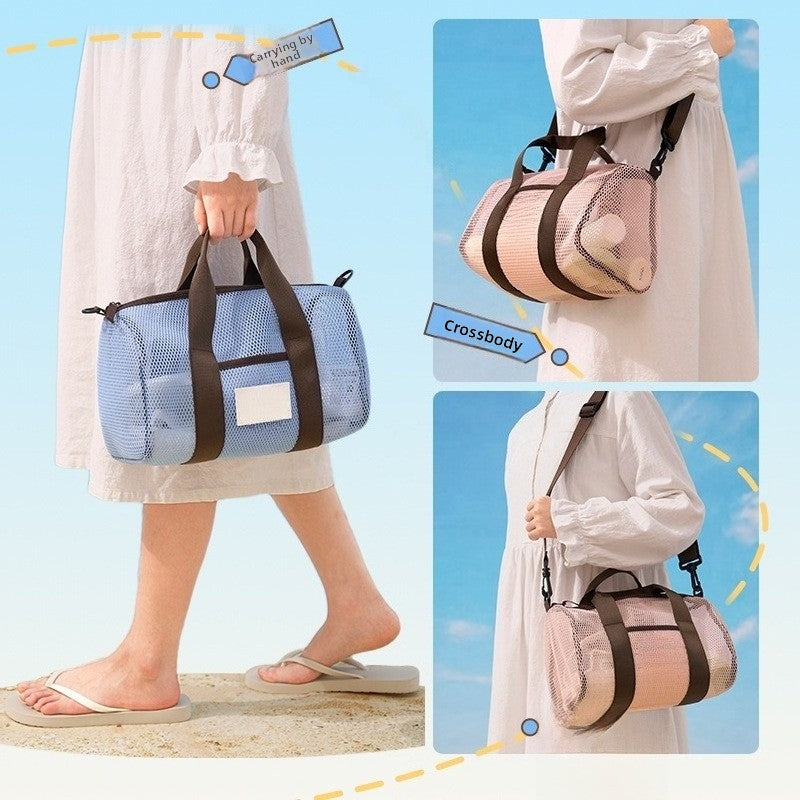 Modern Style Grid Storage Bag Made Of Soft Gauze Fabric For Convenient Organization And Easy Cleaning