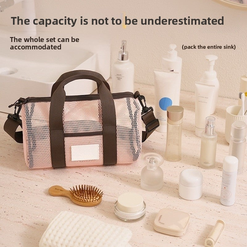 Modern Style Grid Storage Bag Made Of Soft Gauze Fabric For Convenient Organization And Easy Cleaning