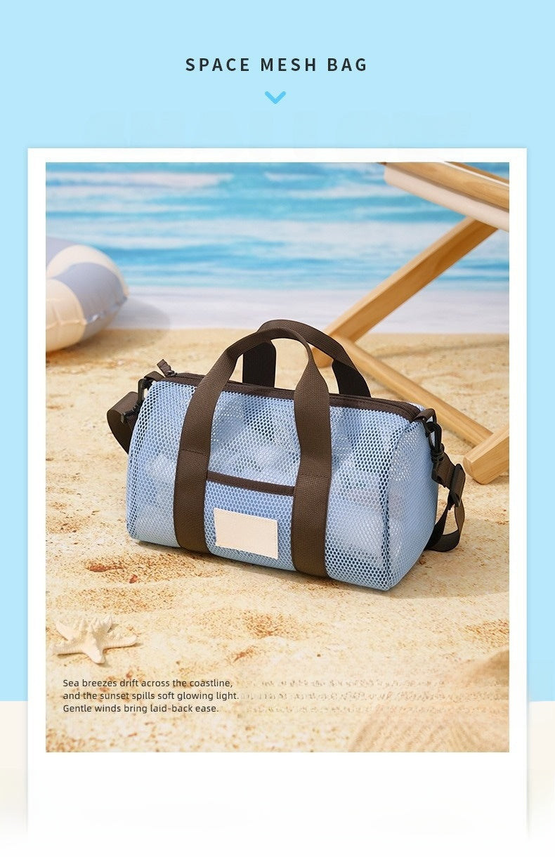 Modern Style Grid Storage Bag Made Of Soft Gauze Fabric For Convenient Organization And Easy Cleaning