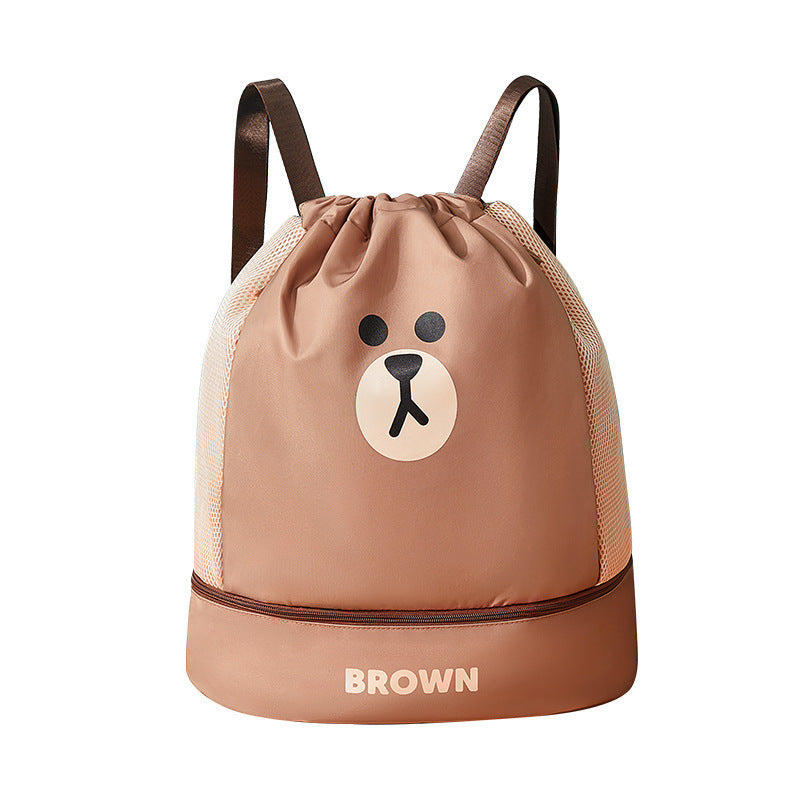 Cartoon Style Bear Storage Bag Made Of Durable Polyester For Convenient Organization