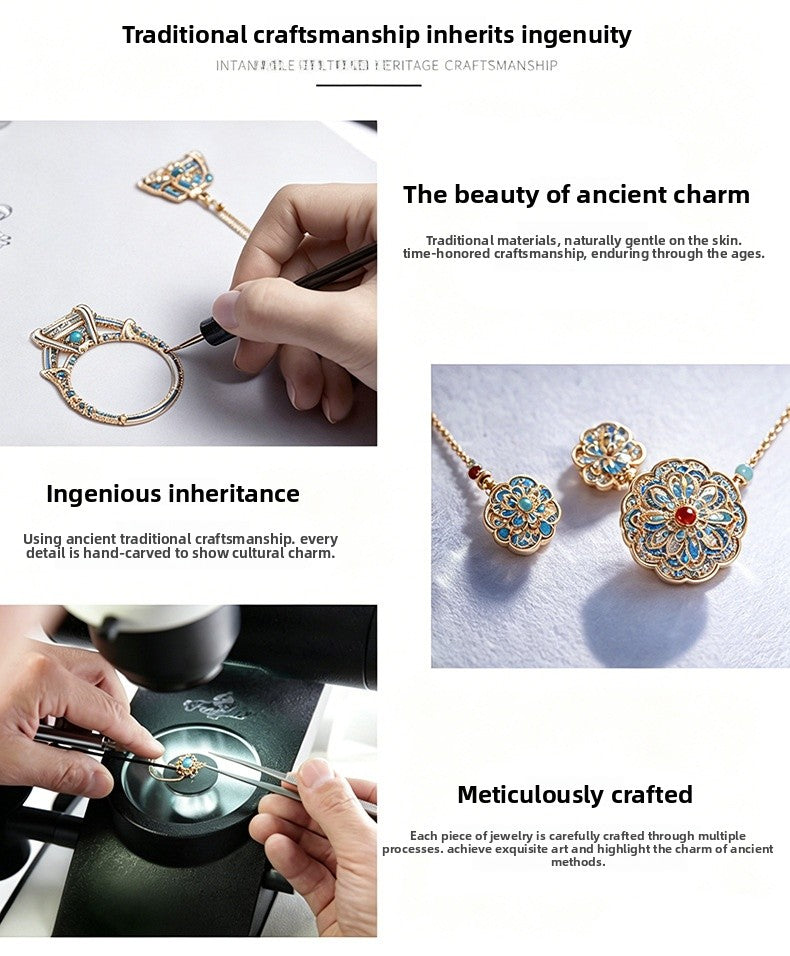 Gourd Drop Earrings For Women In 925 Sterling Silver With Jade Inlay, Elegant Stud Earrings