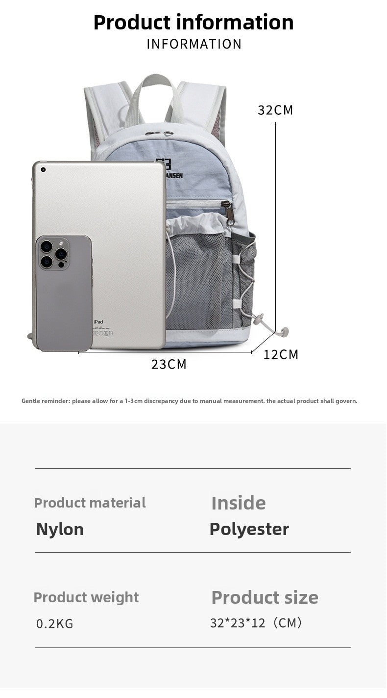 Letter Pattern Nylon Hiking Backpack, Lightweight And Perfect For Summer Casual Use