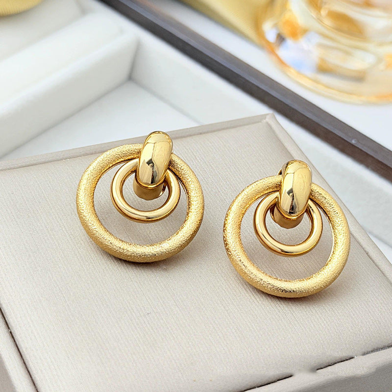 Exaggerated Tassel Earrings With Titanium Steel Posts, Unisex Drop Earrings