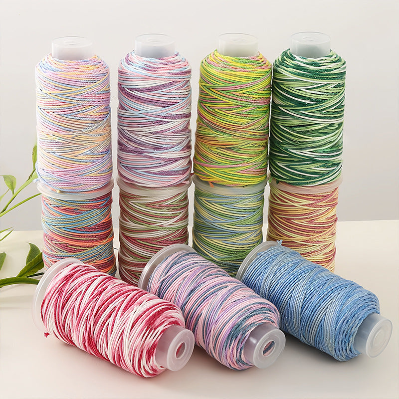 1 Roll Cotton Rope For Jewelry Making Featuring Knitting Craft, Dyed Ombre Color, Ideal For Commute Style Accessories