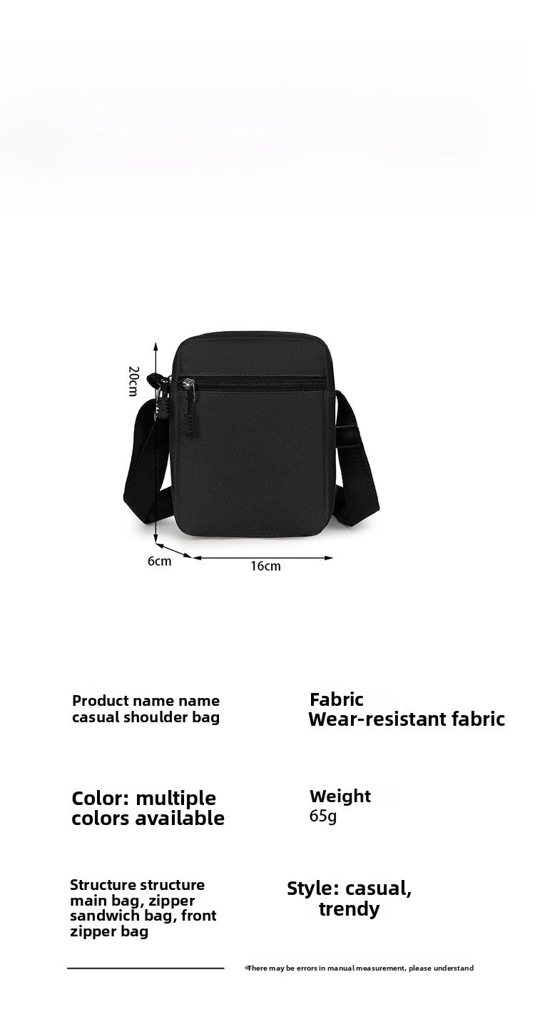 Men's Color Block Crossbody Bag In Oxford Cloth With Sewing Thread Detail, Featuring Sling Strap For Autumn