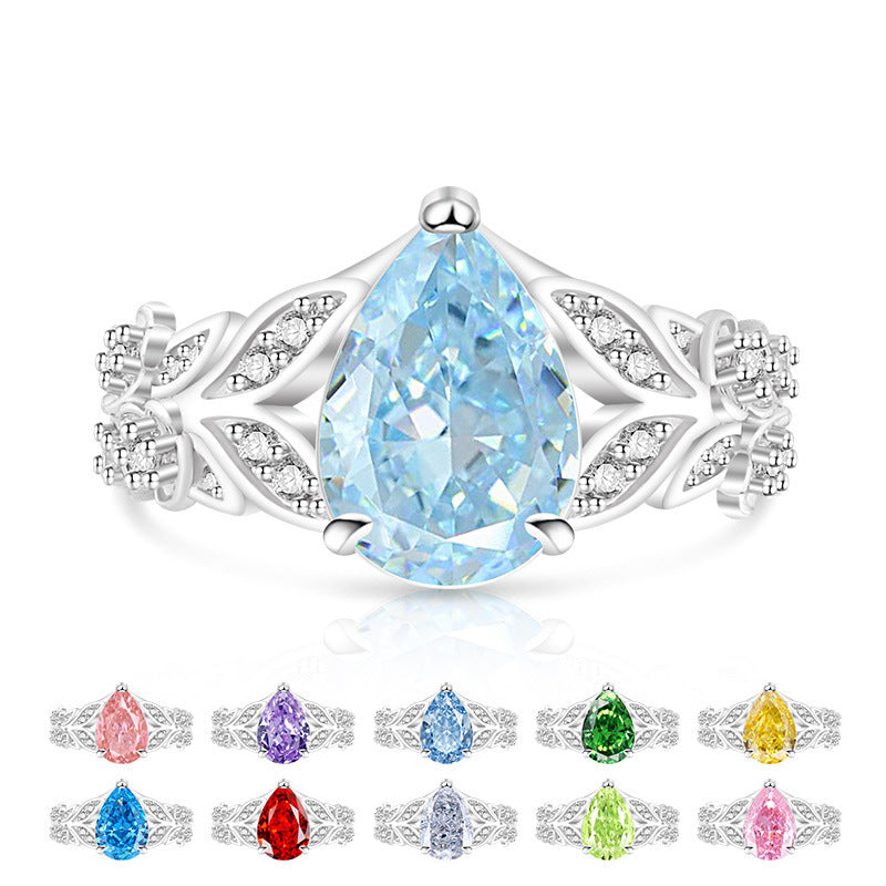 Real Gold Plated Copper Flowers Cutting Ring For Women In Multicolor