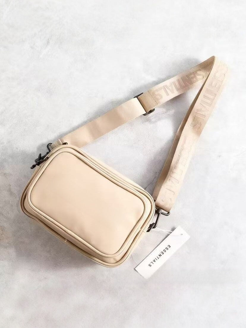 Men's PU Leather Crossbody Bag With Sling Strap, Square Shape, Water Resistant Design