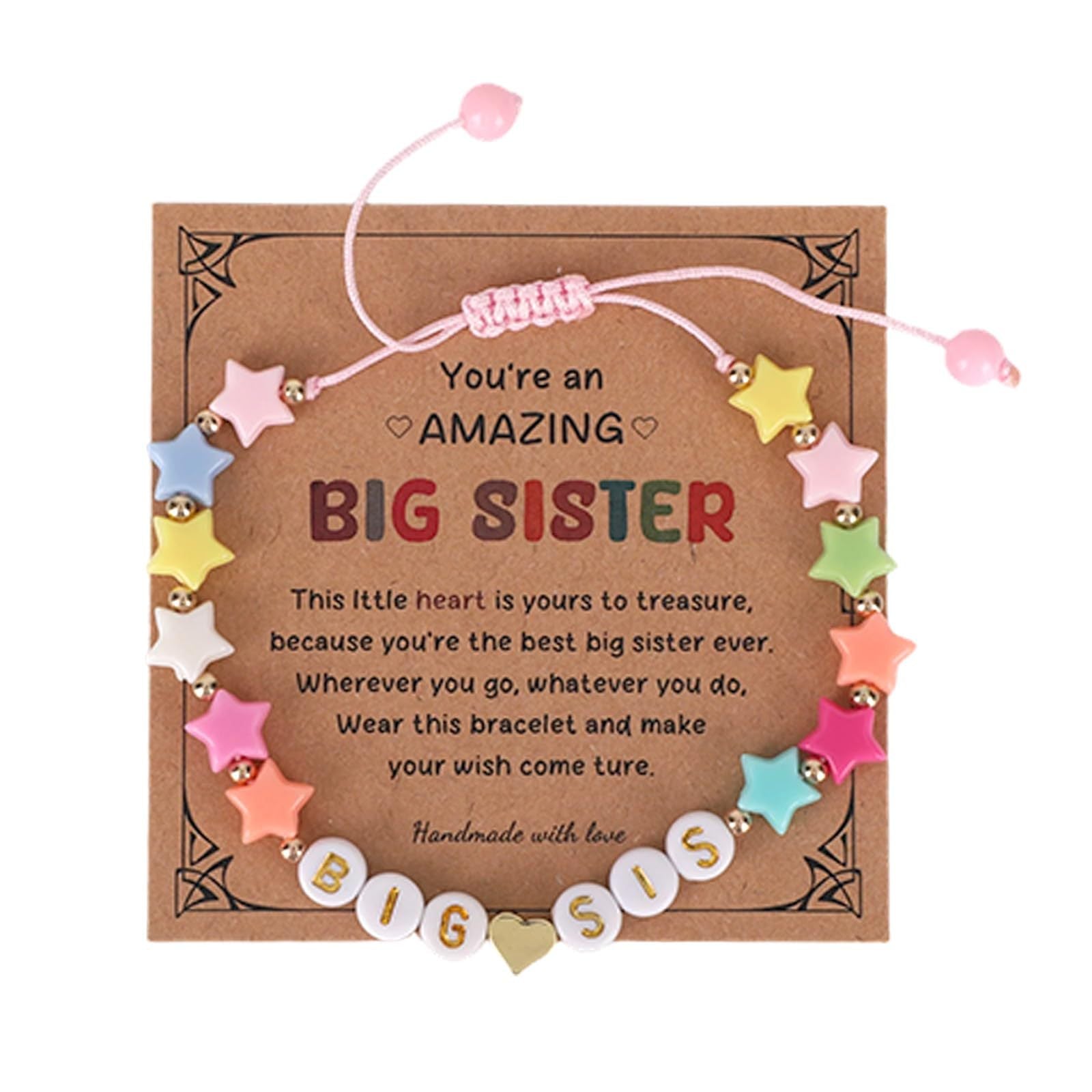 Heart Shape Gold Acrylic Bracelet For Women In Simple Style With Acrylic Inlay And Slider Chain