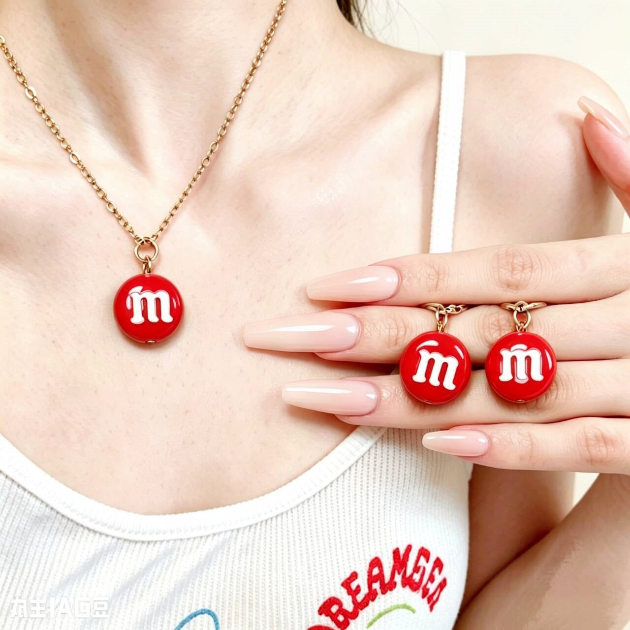 2 Pieces Set Cute Cross Jewelry Set For Women Featuring Acrylic Material And Electroplated Finish