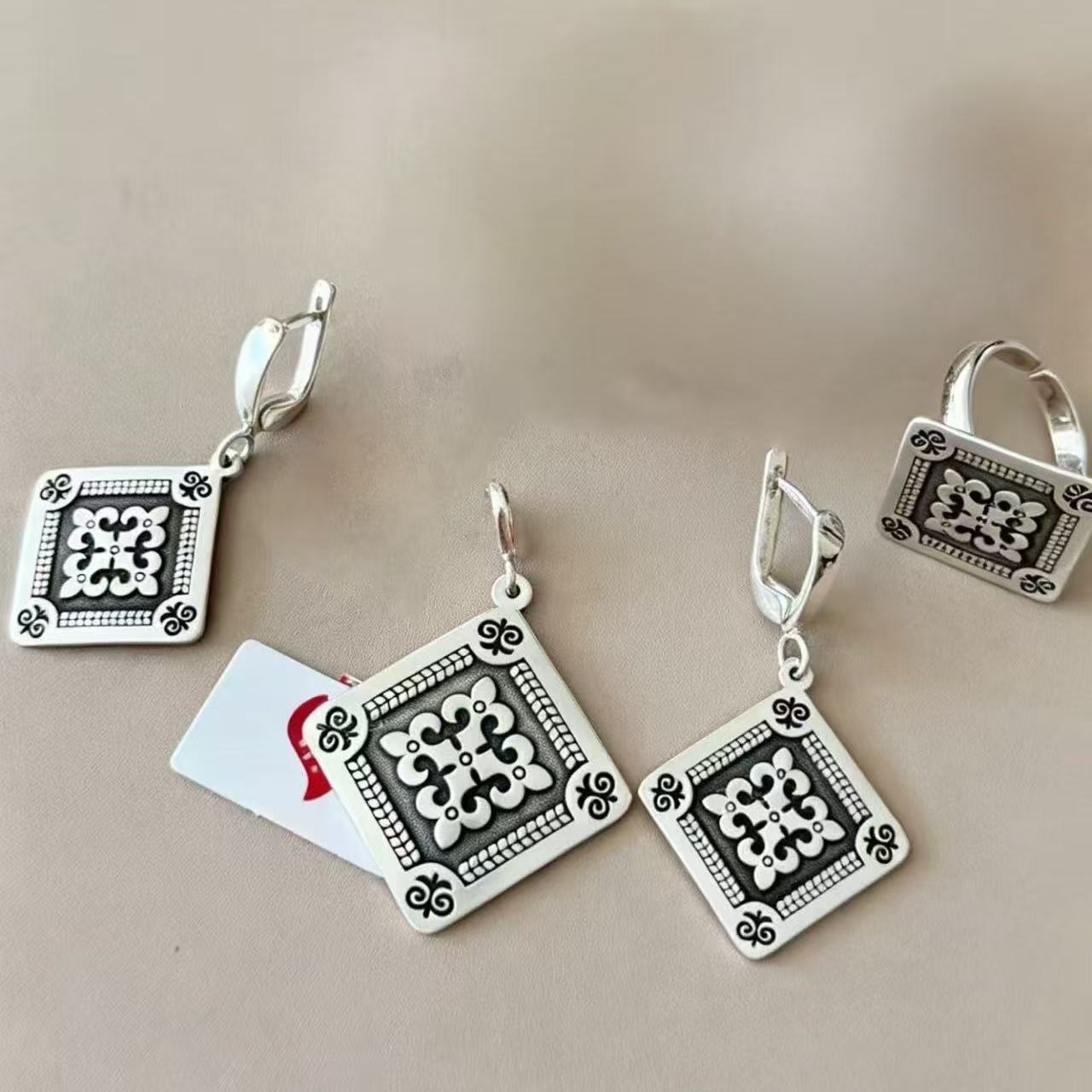Ethnic Style Jewelry Set For Women Featuring Electroplated Alloy Material, 1 Set
