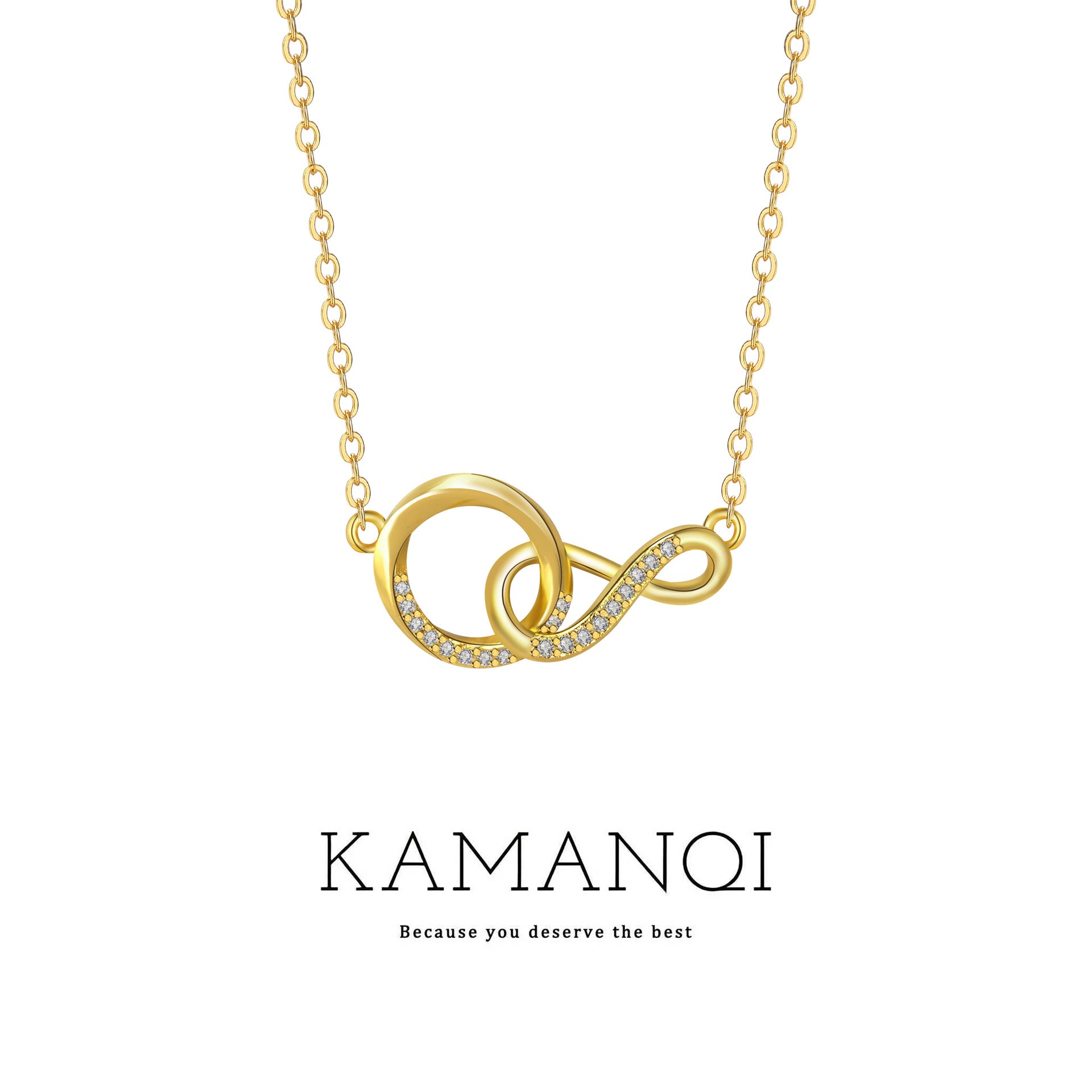 Gold Symbol Necklace For Women Featuring Real Gold Plated Copper Pendant With Cable Chain